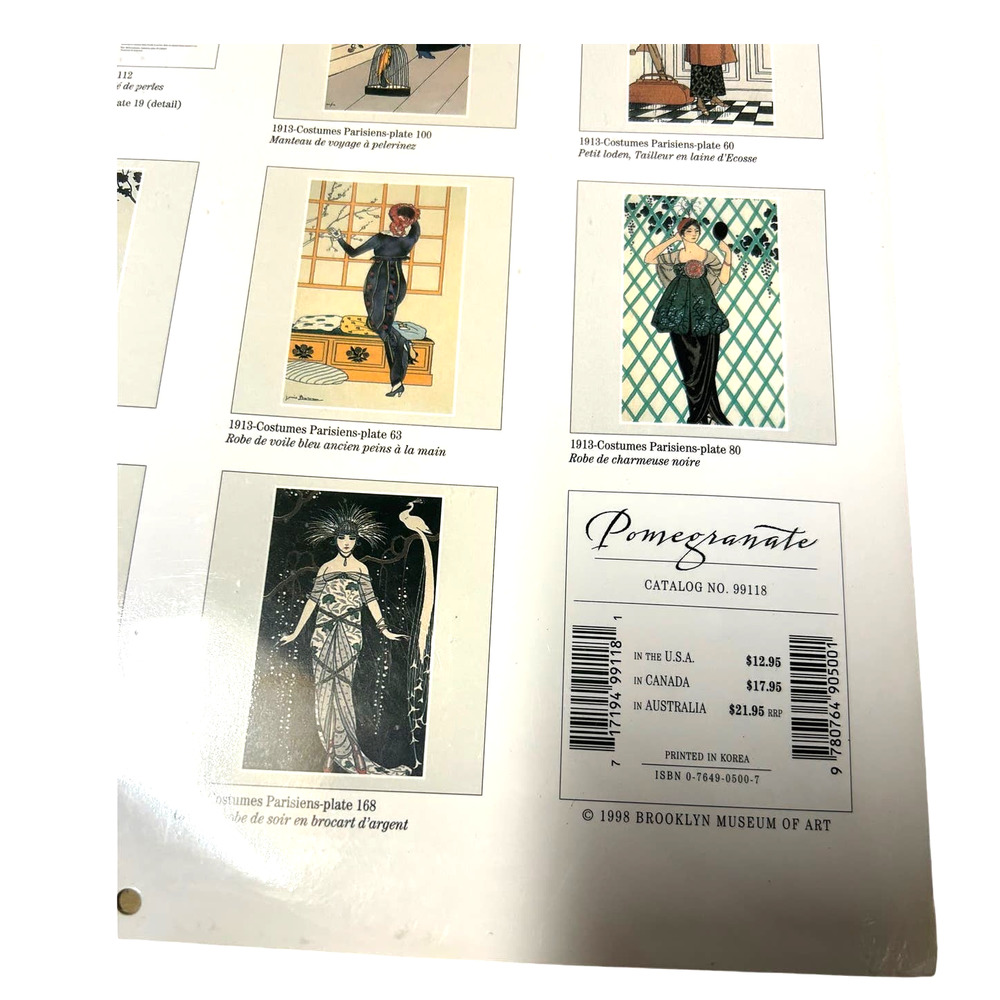 Vintage Paris Fashions 1999 Calendar 1912-1914 Fashion Brooklyn Museum of Art - Picture 8 of 9